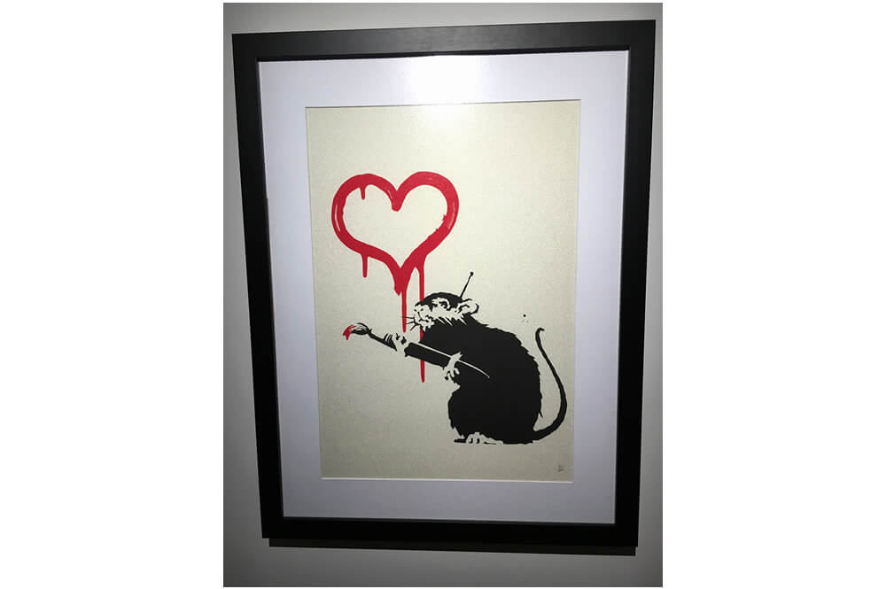 Banksy（バンクシー） -Love Rat -Pest ControlのCOA付き作品を販売 ー