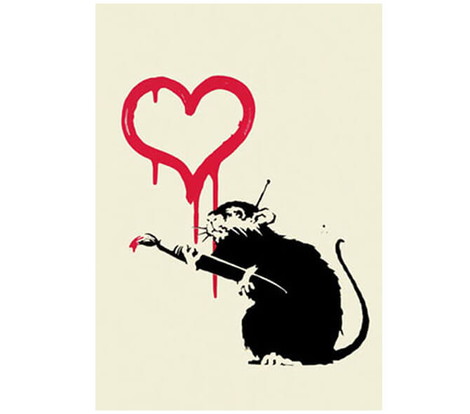 Banksy（バンクシー） -Love Rat -Pest ControlのCOA付き作品を販売 ー