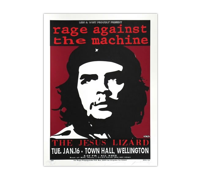 TAZ / タズが製作したRage Against The Machineのシルクスクリーン