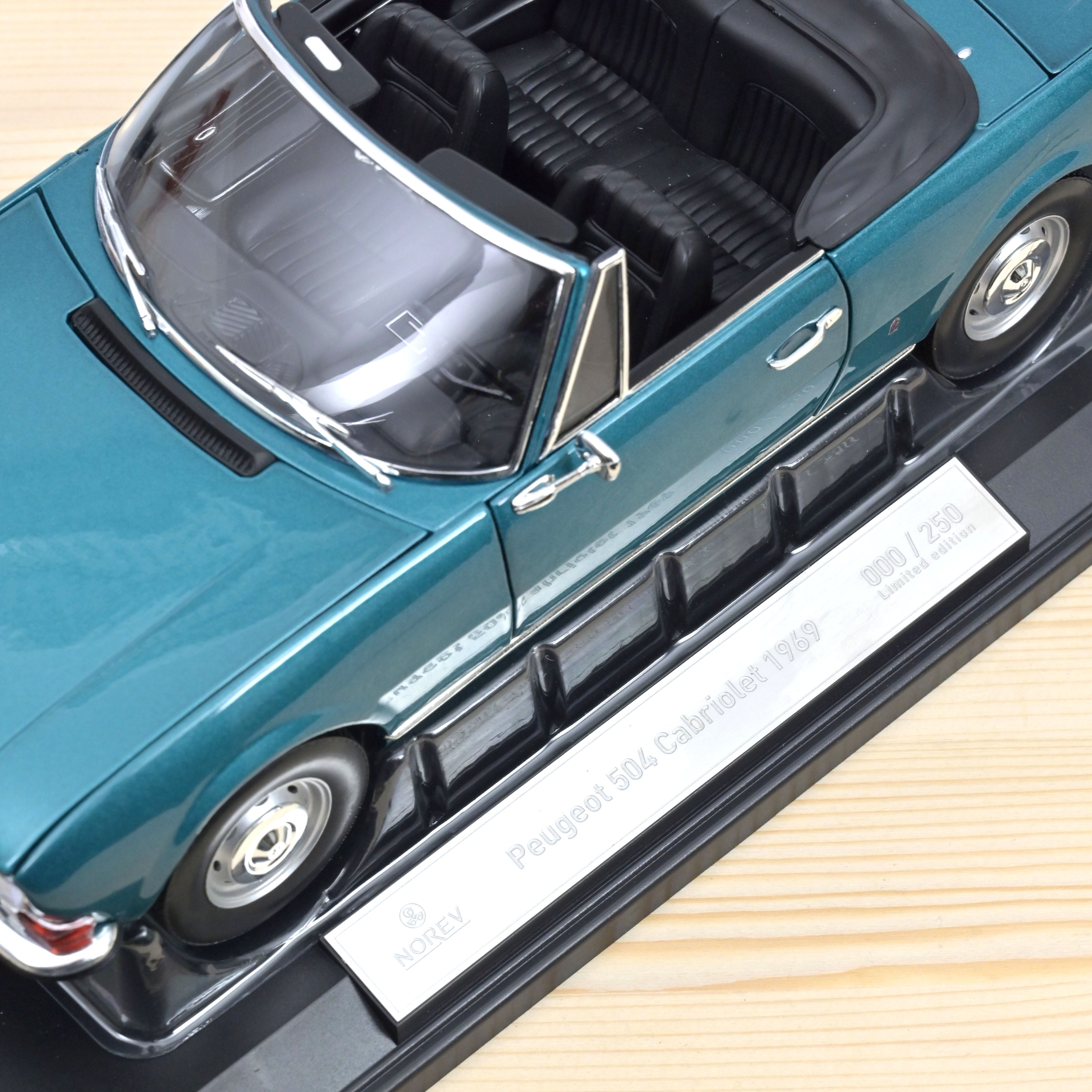 Peugeot 504 Cabriolet 1969 Metallic Blue 1:18 - 250pcs – Norev