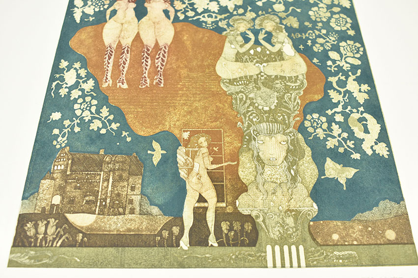 山下清澄版画「想像の様な女達XI」 | Natsume Books
