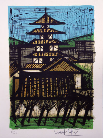 ベルナール・ビュッフェ,LE JAPON-Katsura Rikyu,Kyoto ベルナール
