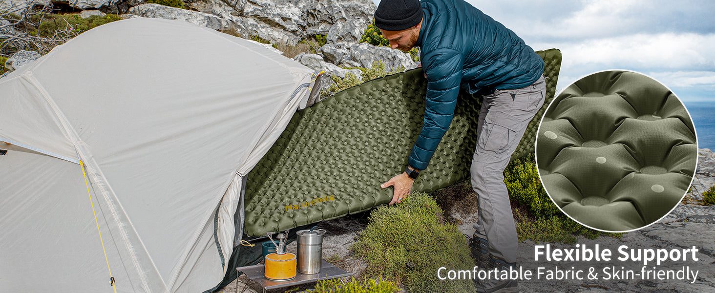 Naturehike Ultralight Insulated Sleeping Pad 25oz, 4.6R, with Pump Sac