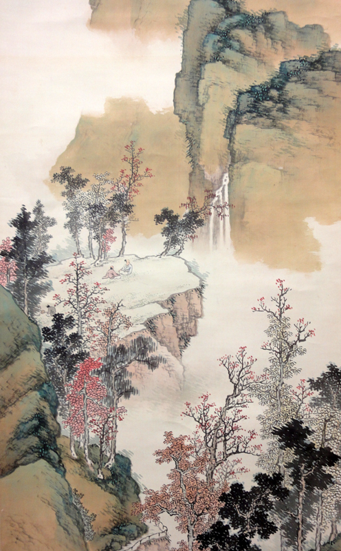 池田桂仙 春秋山水図(双福)/Web書画ミュージアム/長良川画廊