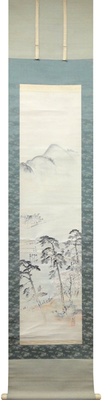 中村左洲 春の渡月橋 秋の塩原 (春秋双幅)/掛け軸 絵画の買取.販売