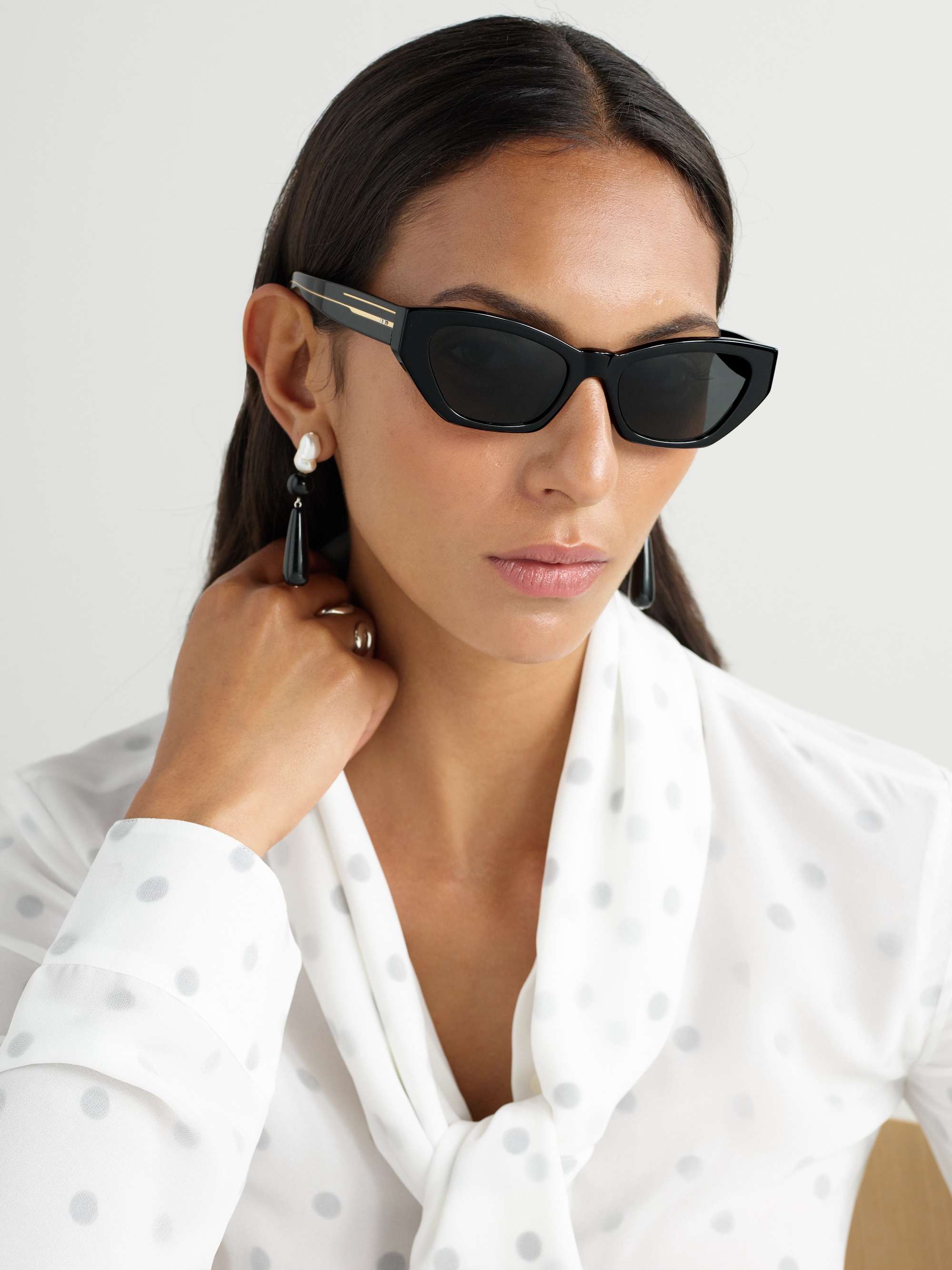 OLIVER PEOPLES + Khaite 1961c cat-eye acetate sunglasses | NET-A