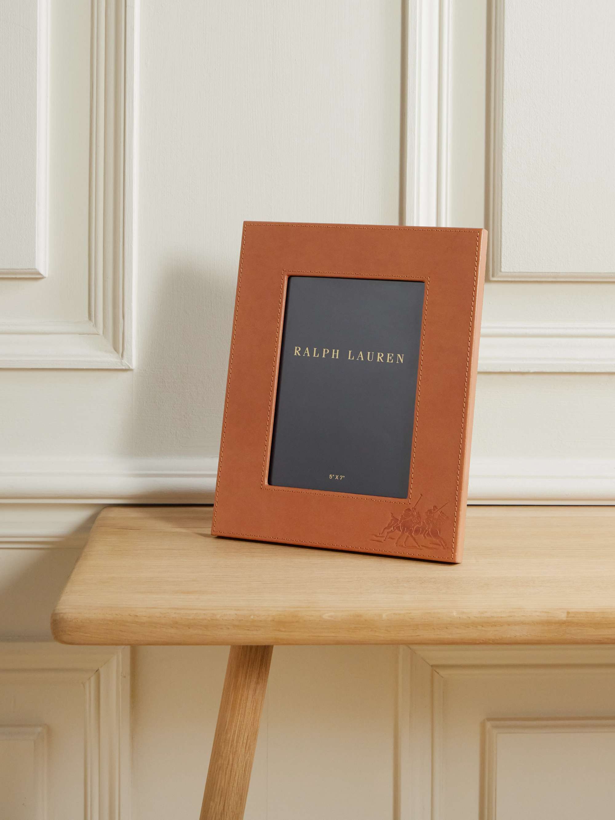 RALPH LAUREN HOME Garrett embossed leather 5x7 picture frame | NET