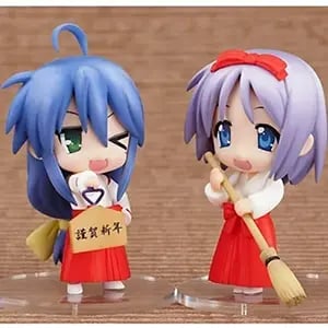 買取】らき☆すた 柊かがみ＆つかさ 制服ver.セット.（1/12スケールPVC