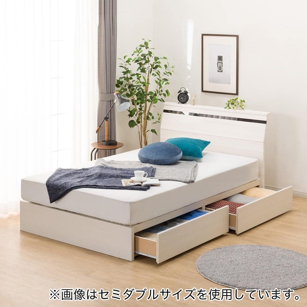 収納付きベッド ホワイトウォッシュ | ニトリネット【公式】 家具