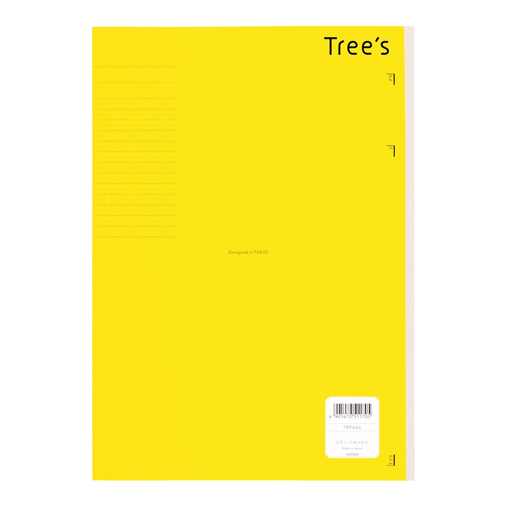Tree's A4 プラスメモリ A罫 40枚 イエロー | 日本ノート株式会社