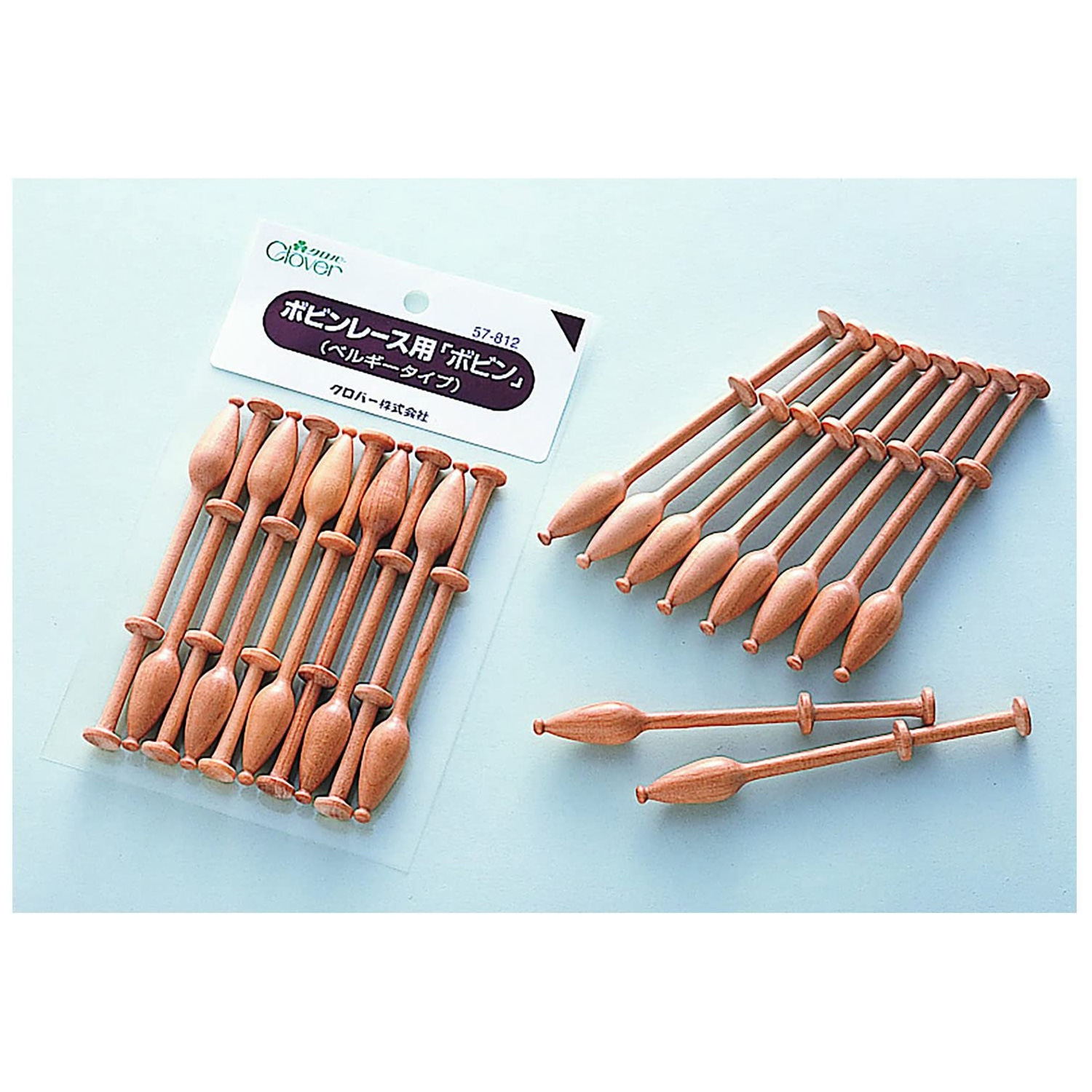 CL57-812 Clover ボビンレース用[ボビン]ベルギータイプ (個)「手芸