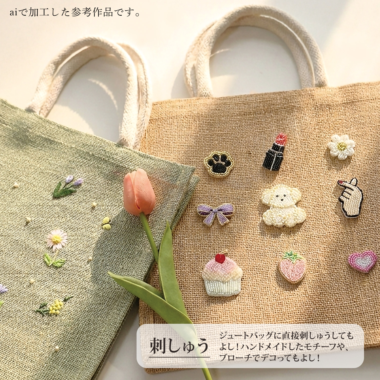 LCF-STSET らくちくフェルト ビーズ刺繍スターターセット (セット