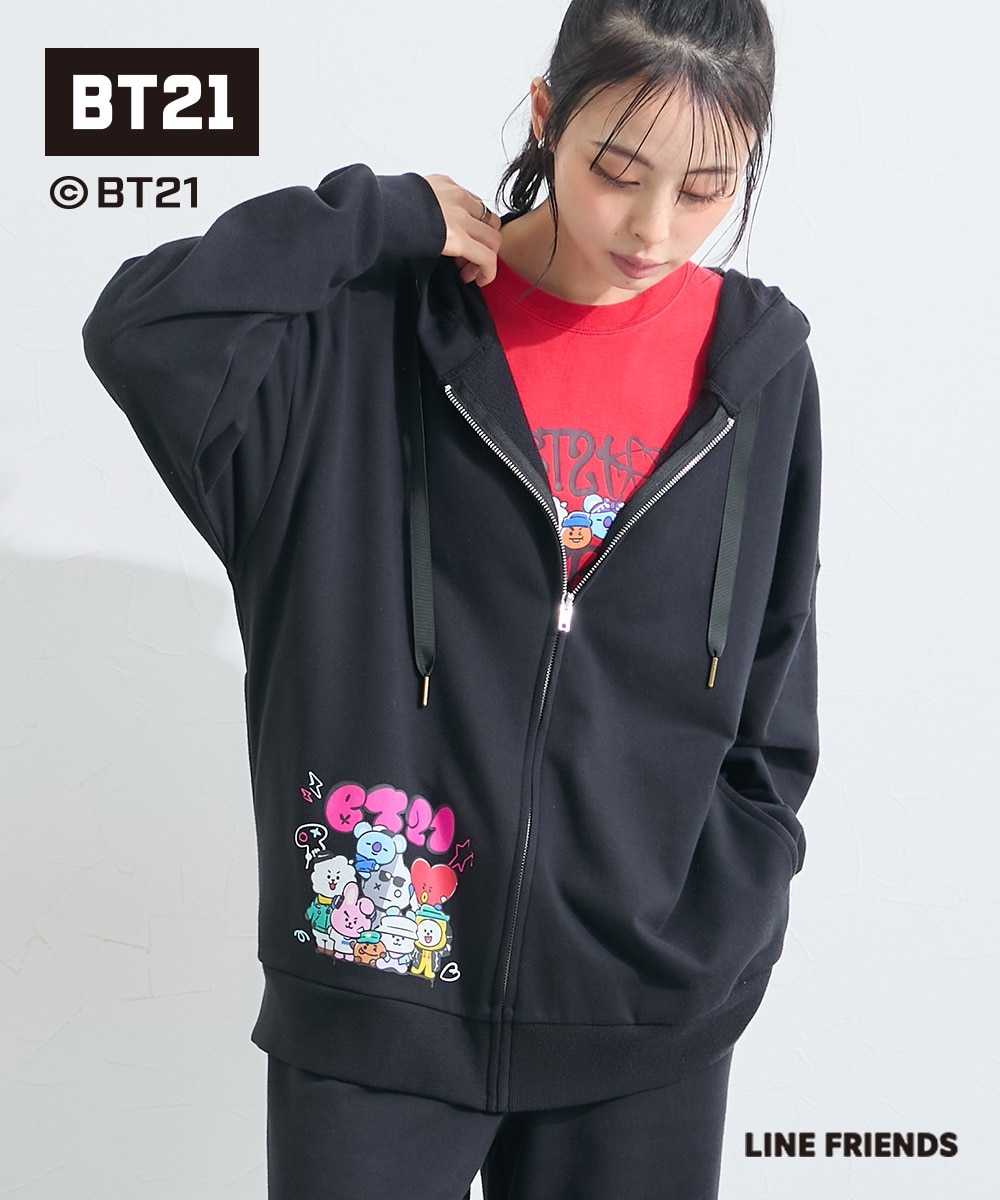BT21】ルーズシルエットスウェットパーカー＜大きいサイズ有＞ 通販