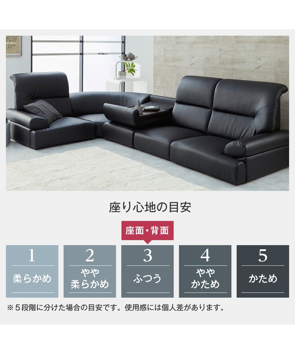 4人掛け]ローソファセット｜コーナー テーブル付き 合皮 通販【ニッセン】