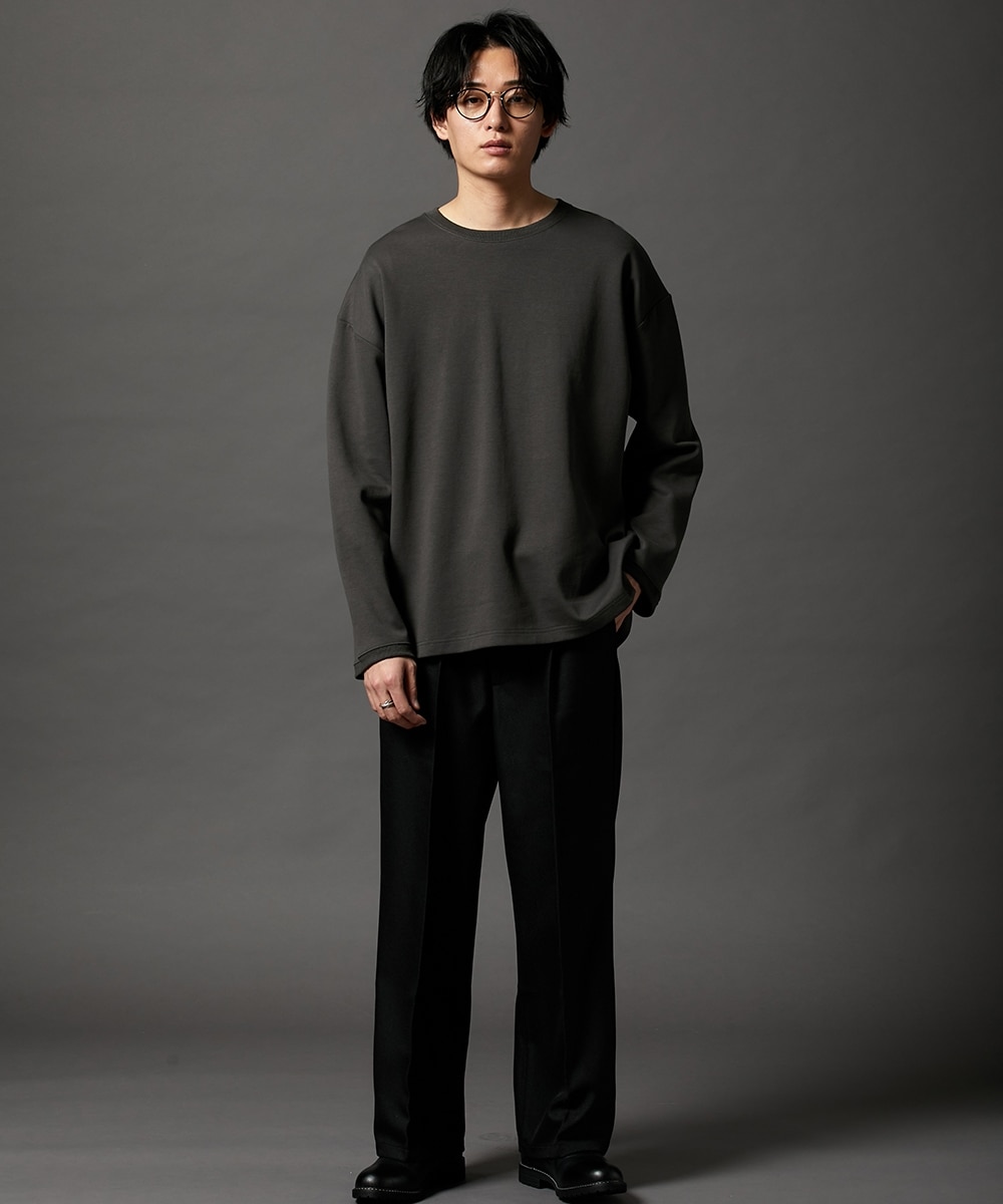 オーバーサイズ ロング丈ダブルフェイストレーナー 通販【ニッセン】