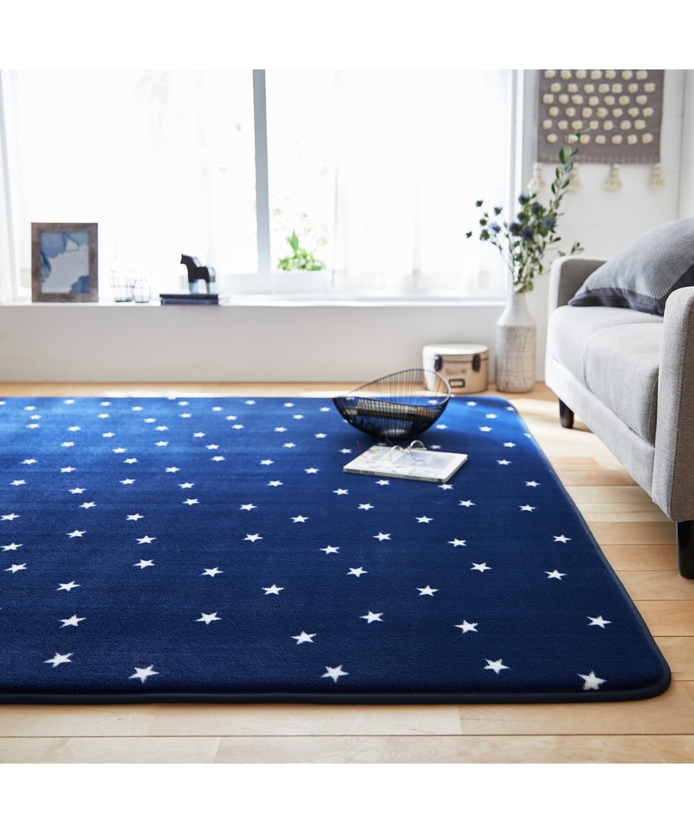 ふっくらな星柄フランネルラグ 通販【ニッセン】