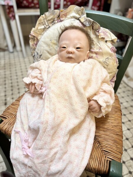 リボーンドール産衣を着た子 ヴィンテージ40cm - N's doll&Cafe