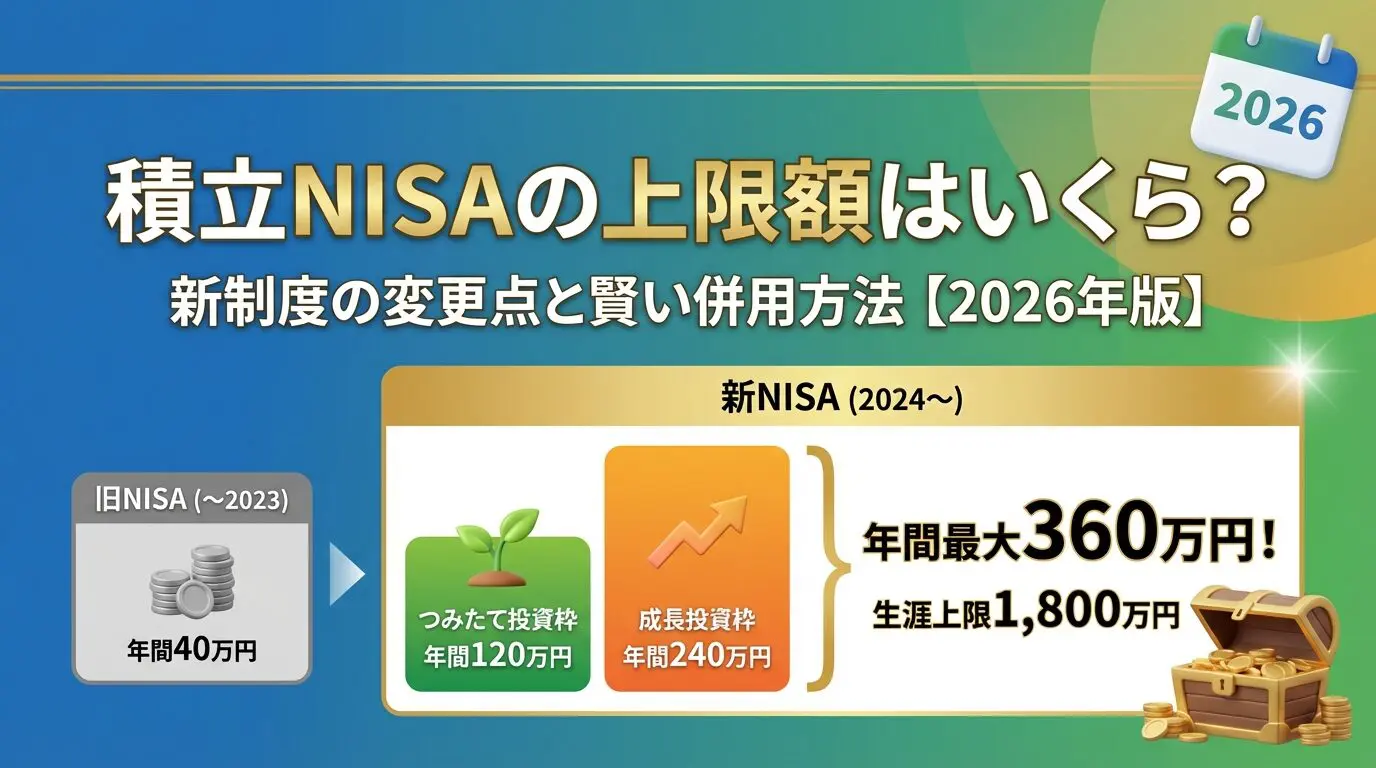積立NISAの上限額はいくら？新制度の変更点と賢い併用方法【2026年