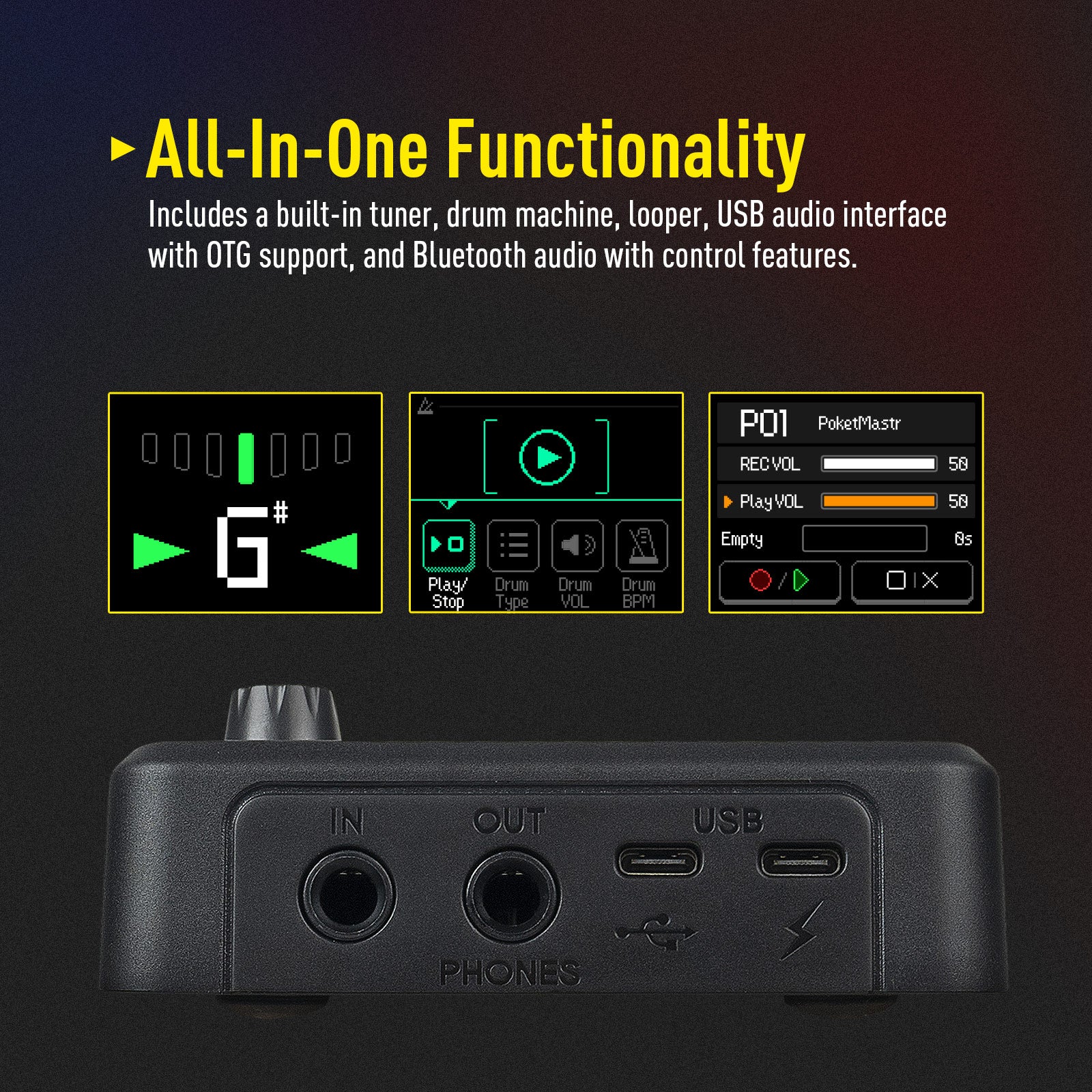 Sonicake Pocket Master Compact Multi-effects Processor (QME-10)