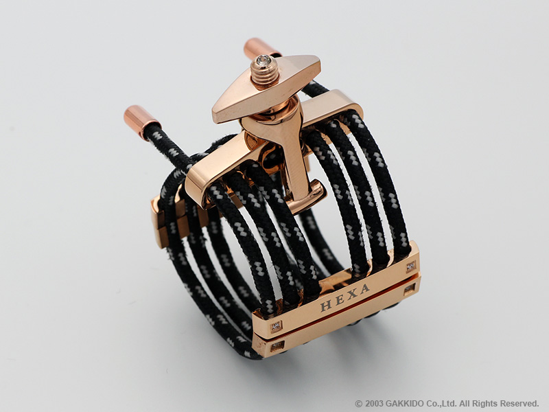 SILVERSTEIN A-FRAME HEXA Rose Gold サックス用リガチャー