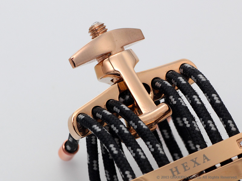 SILVERSTEIN A-FRAME HEXA Rose Gold サックス用リガチャー