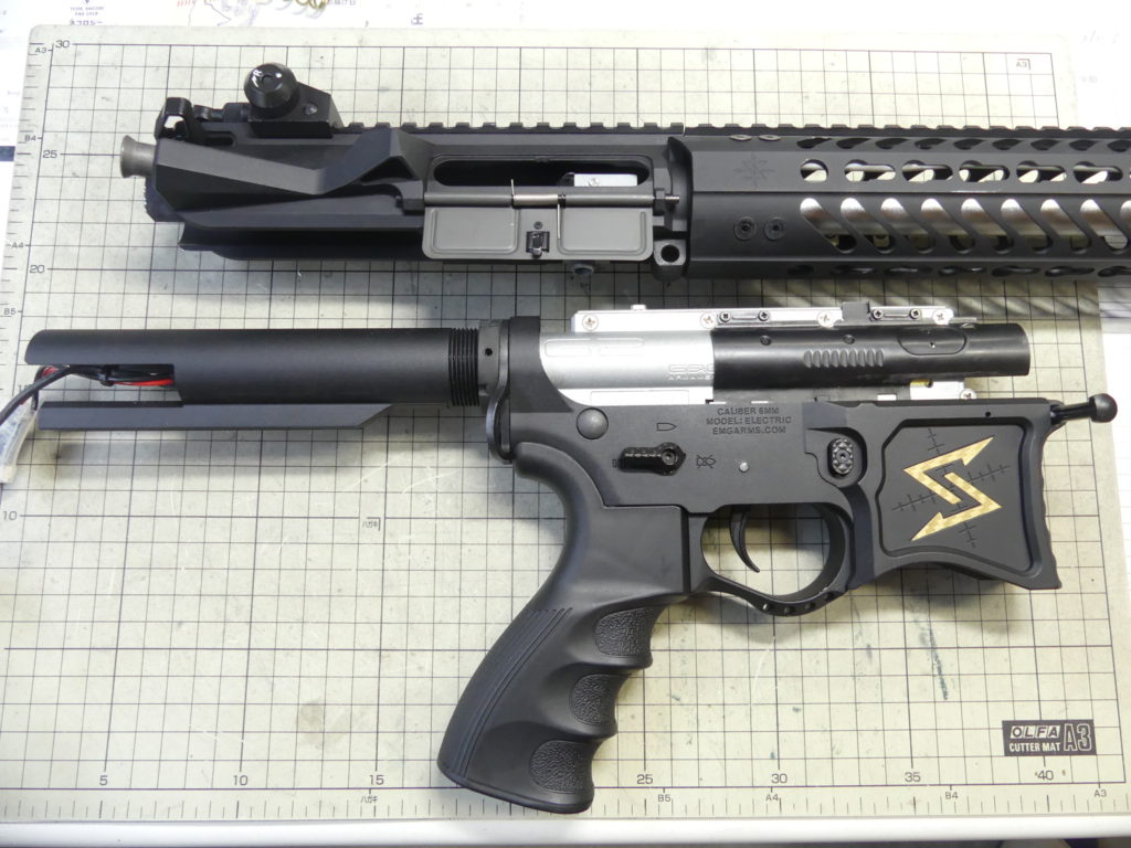 □SAATカスタムブログ□G&G製電動ガン AR-15 SBR8 カスタム＆分解