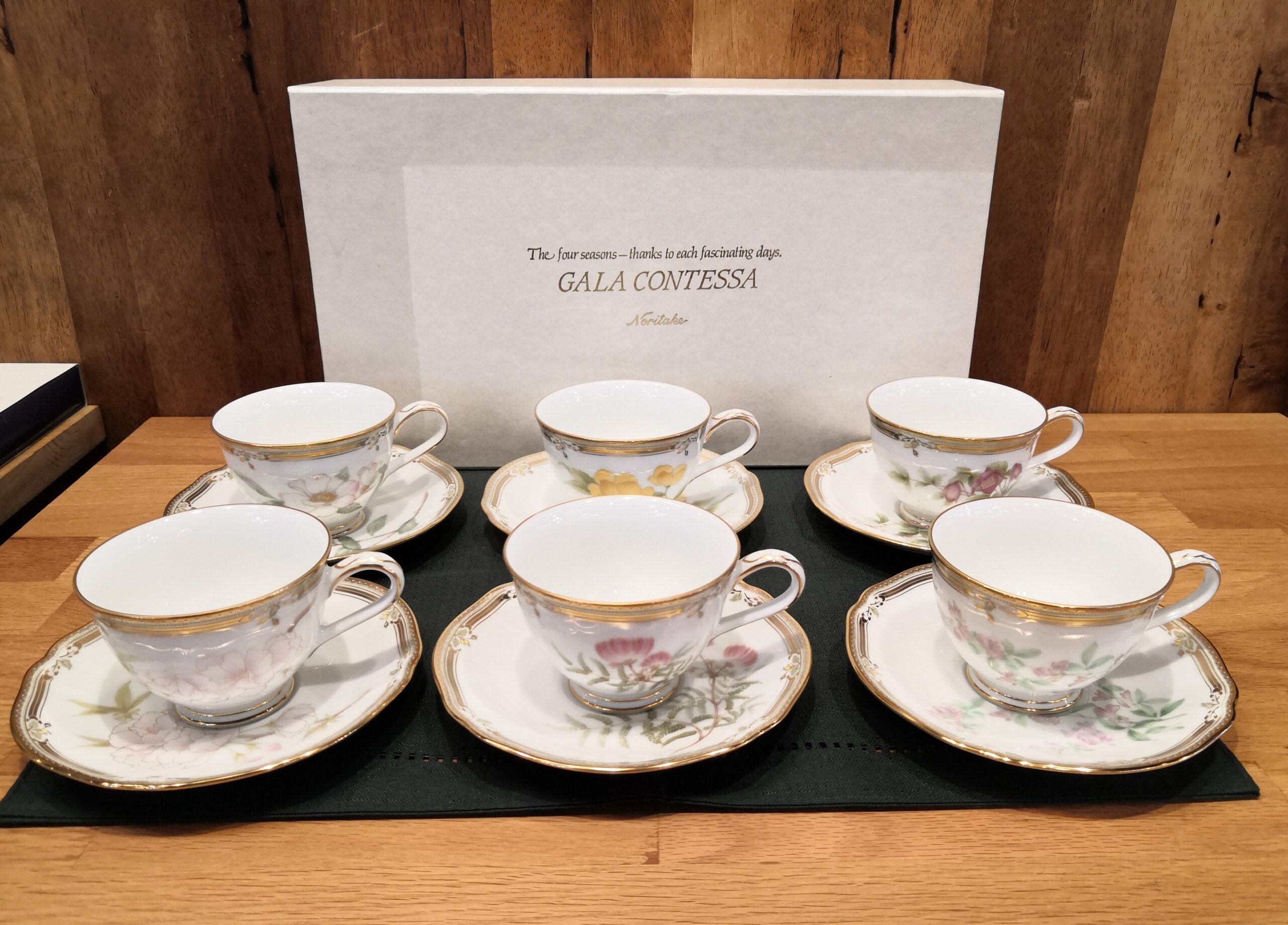 廃盤』ノリタケ GALA CONTESSA カップ＆ソーサー 6客セット 買取しま