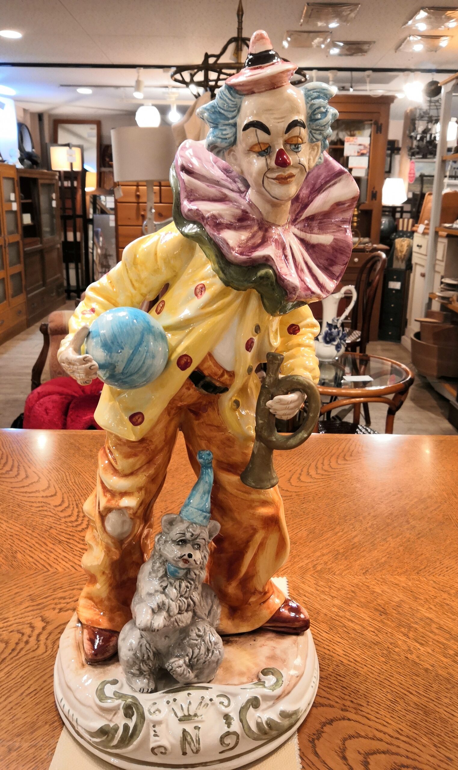 中古】イタリア CAPODIMONTE カポディモンテ CLOWN クラウン ピエロ