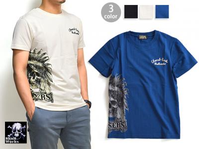 インディアンスカル半袖Tシャツ スカルワークス SKULL WORKS 送料無料