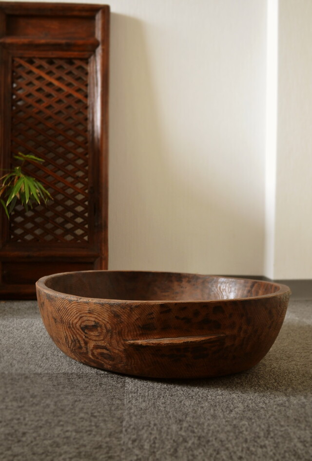 Antique Sam's Collection大きな李朝木鉢 木製捏鉢