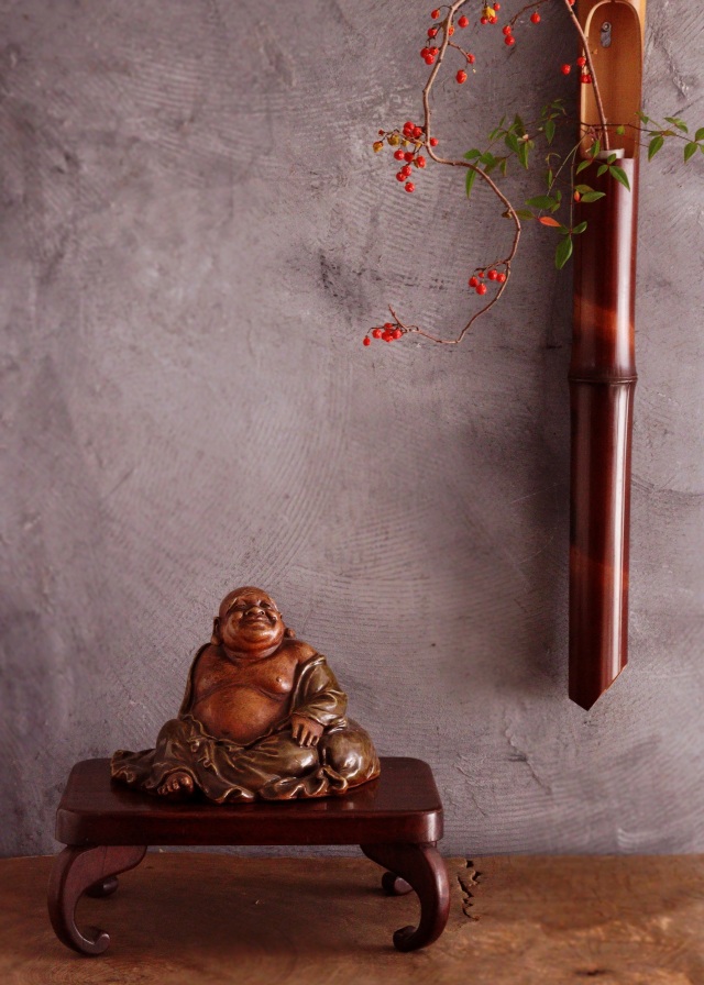 布袋像 九谷焼 土人形 福神様 時代仏 布袋様Antique Sam's Collection