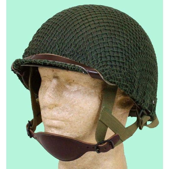 WW2 米軍・M-1C空挺ヘルメット(スチール製シェル/リプロライナー) 商品