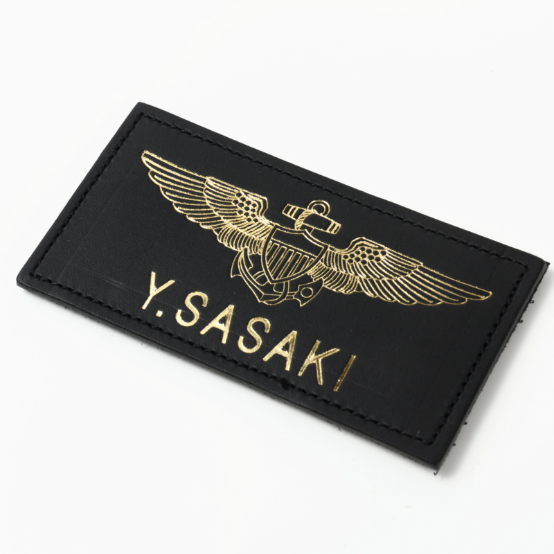 文字入れ 米軍グッズ レザー ネームタグ アメリカ海軍 U.S.NAVY