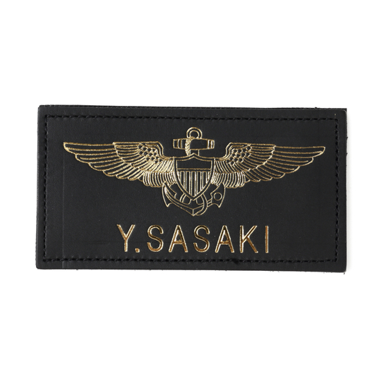 文字入れ 米軍グッズ レザー ネームタグ アメリカ海軍 U.S.NAVY