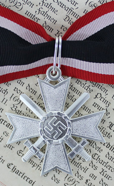 S＆Graf / 【2692】NS. 剣付き騎士戦功十字章 銀[プレス品 高級]