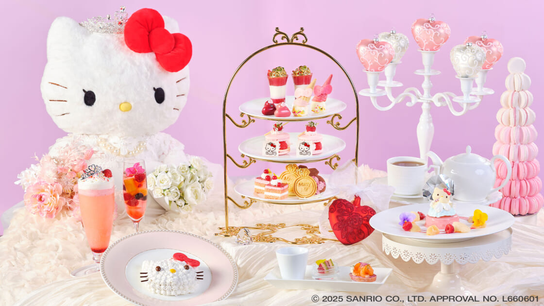 全国7か所で「ハローキティ プリンセスアフタヌーンティー」を開催