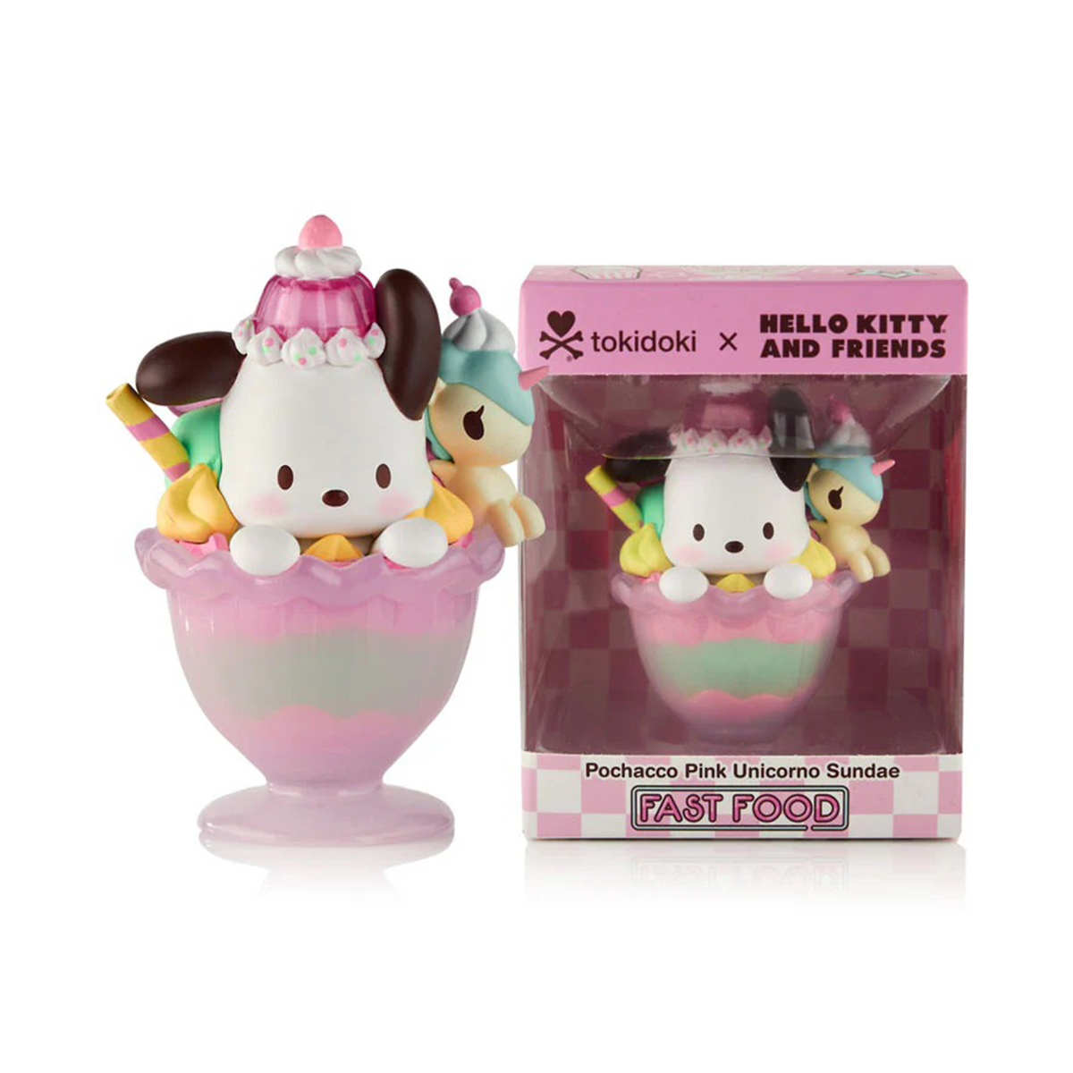 Pochacco x Tokidoki Pink Unicorno Sundae Special Edition Figurine (Fas