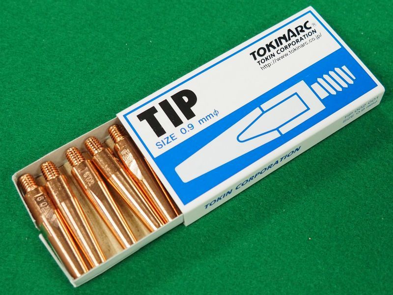 CO2トーチ用Nチップ 0.9mm-45L(10個入）トーキン - 溶接用品プロ
