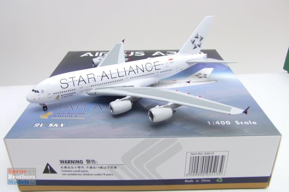 PHX04513 1:400 Phoenix Model Singapore Airlines Airbus A380 Reg