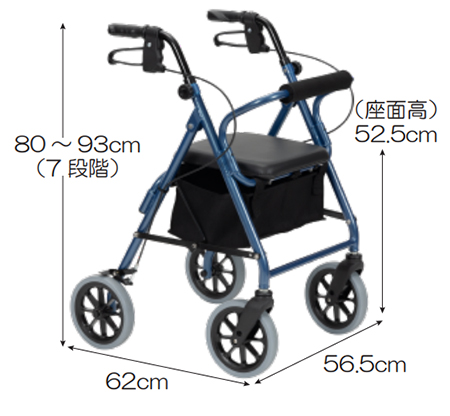 歩行車 ハッピー3（117090 117091）折りたたみ時自立 竹虎 | 快適空間