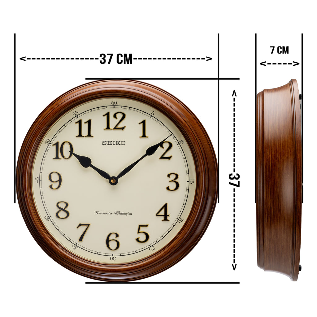 SEIKO ONLINE STORE QXD214B Dual Chimes Musical Clock – SEIKO