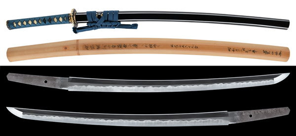 刀 無銘 末二王 附 皺革包鞘半太刀拵(KA-081425)｜刀・日本刀の販売