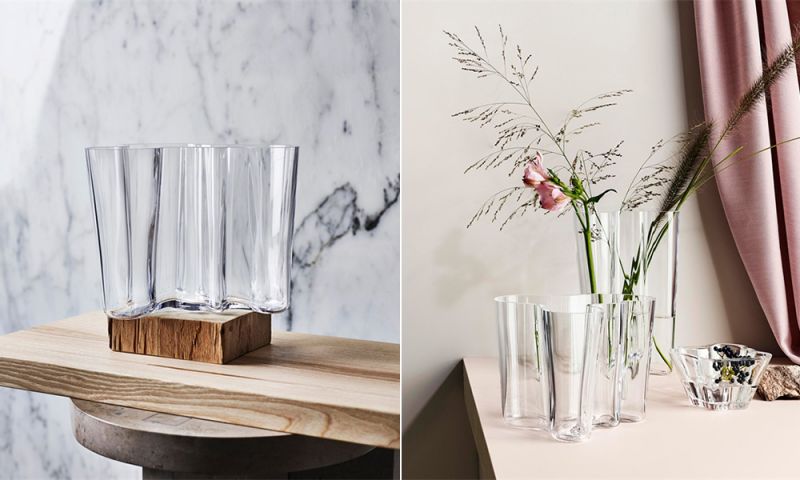 ルーツ セラミックフラワーベース180mm / ブラウンiittala（イッタラ