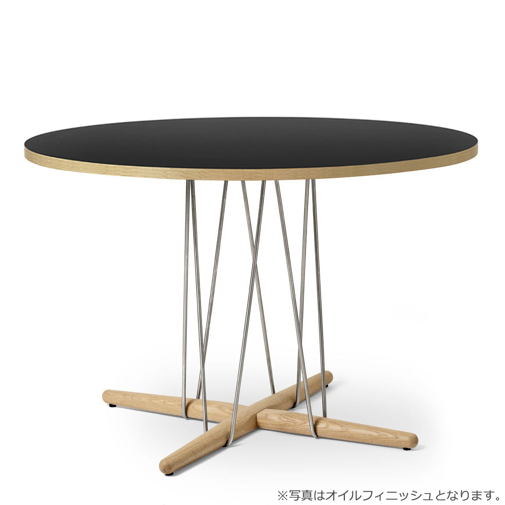 E020 エンブレイステーブル φ110cm / オーク材 ソープ仕上げCarl