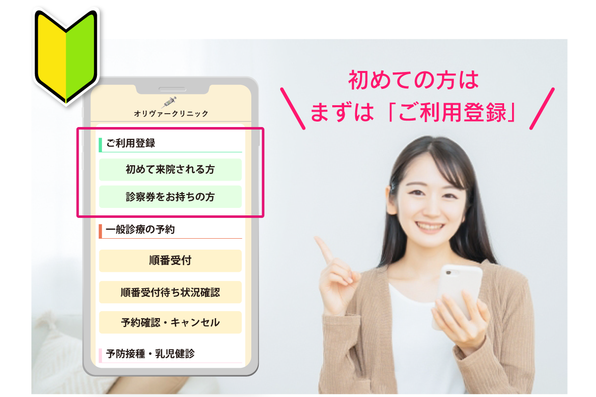 順番受付の操作方法
