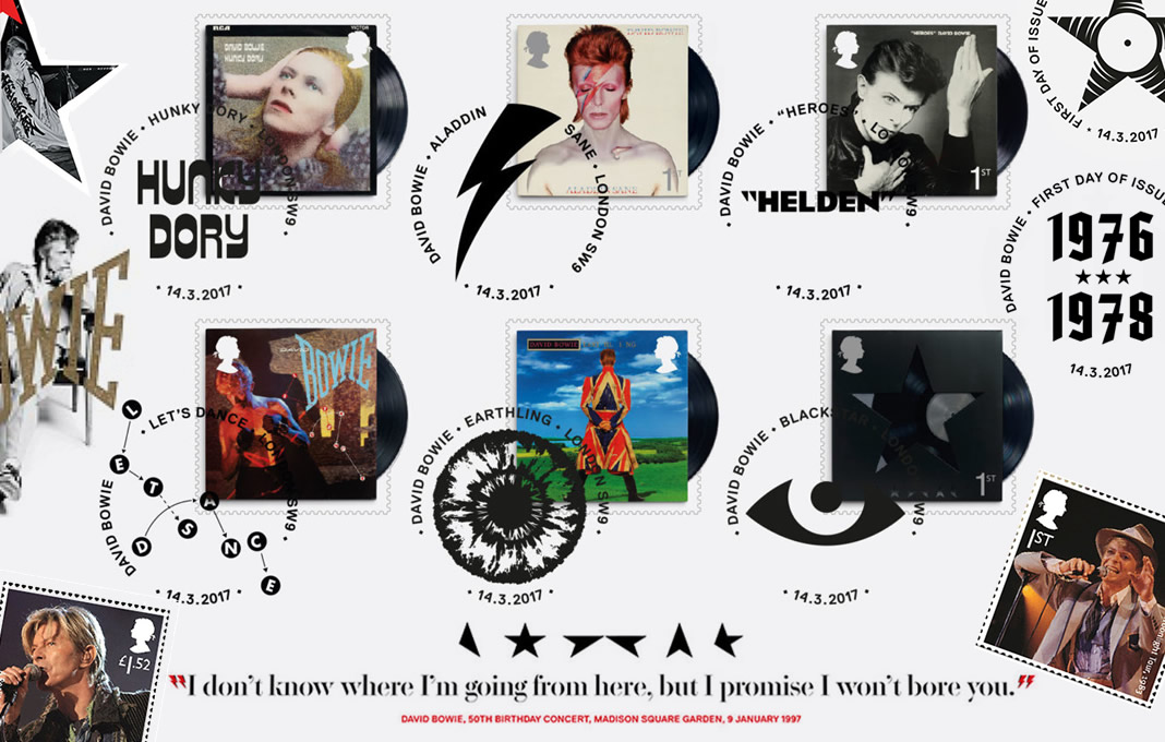 英国ロイヤル・メール記念切手 / David Bowie Stamp Set at Royal Mail