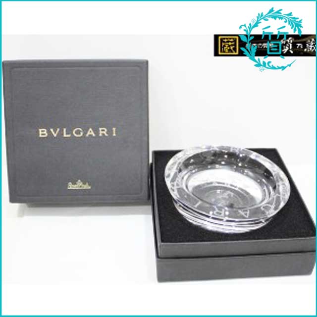 買取価格】ブルガリBVLGARIのロゴ灰皿！クリスタル47504 ｜ 質乃蔵
