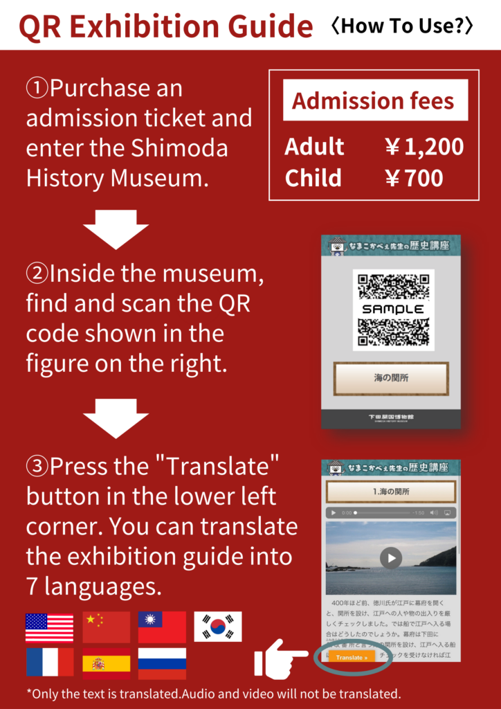 多言語ガイド】QR Exhibition Guide【7 Languages】 | 下田開国博物館