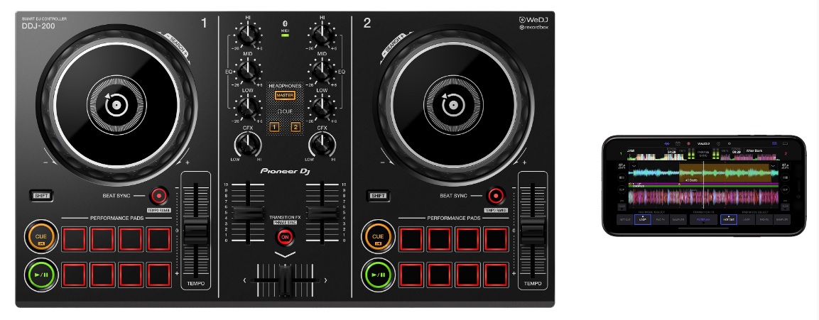 PioneerDJ DDJ-200が発売開始！スマートフォン＆Bluetoothでワイアレス