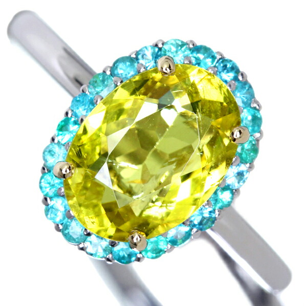 HANDMADE】PT950/K18 カナリートルマリン 2.10ct リング※TOKYO GEM